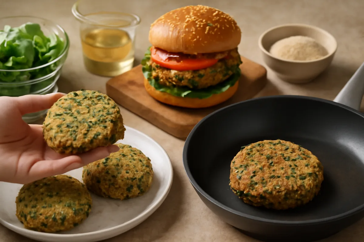 Burger vegetali fatti in casa: la proporzione che evita che si sfaldino nella cottura