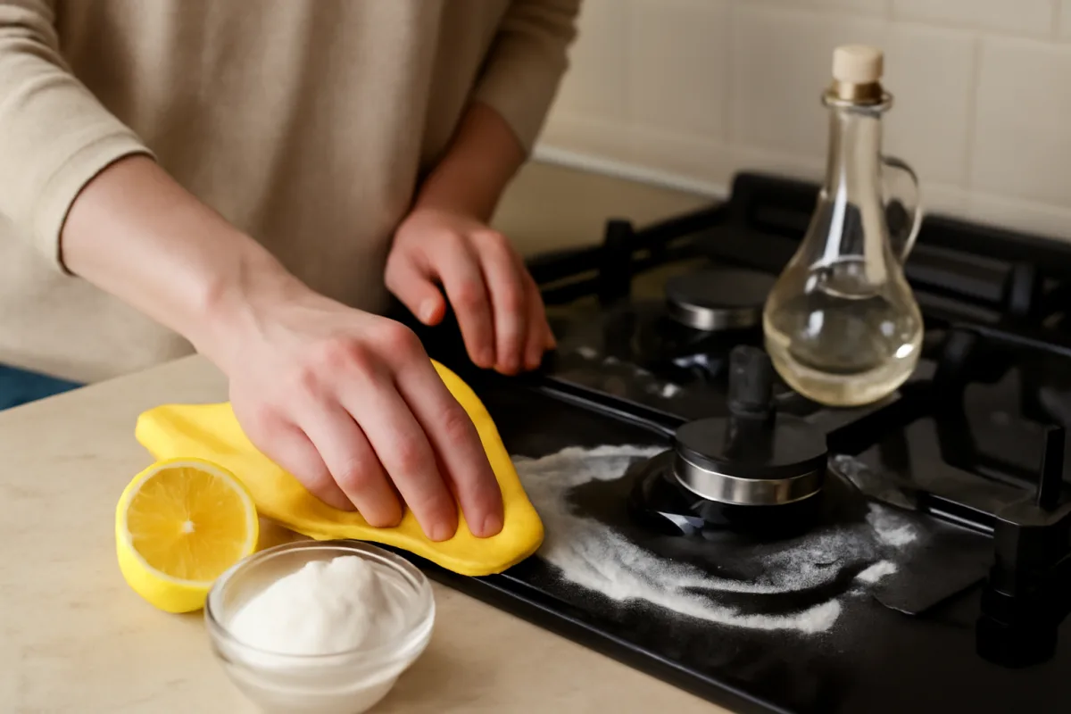 Come pulire velocemente il piano cottura? Un ingrediente naturale per brillare senza fatica