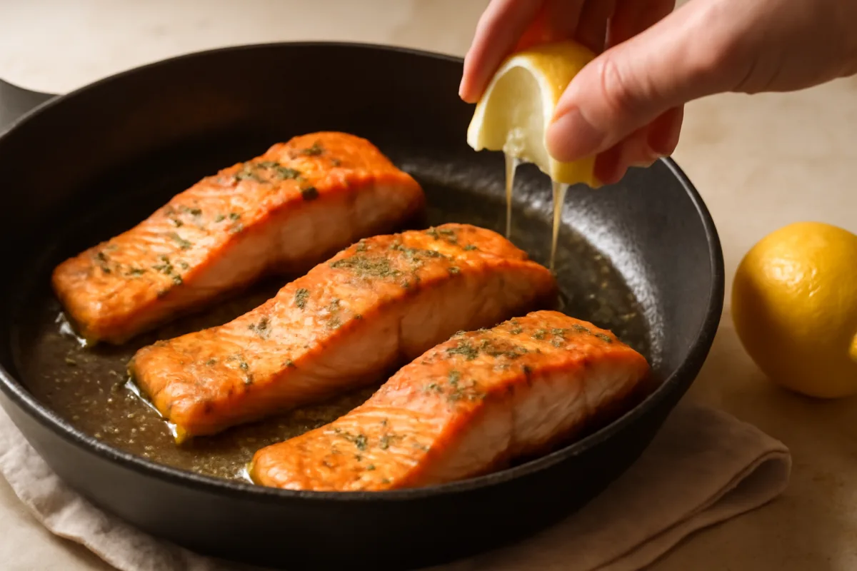 Filetti di salmone morbidi in padella: perché aggiungere il limone solo a fine cottura