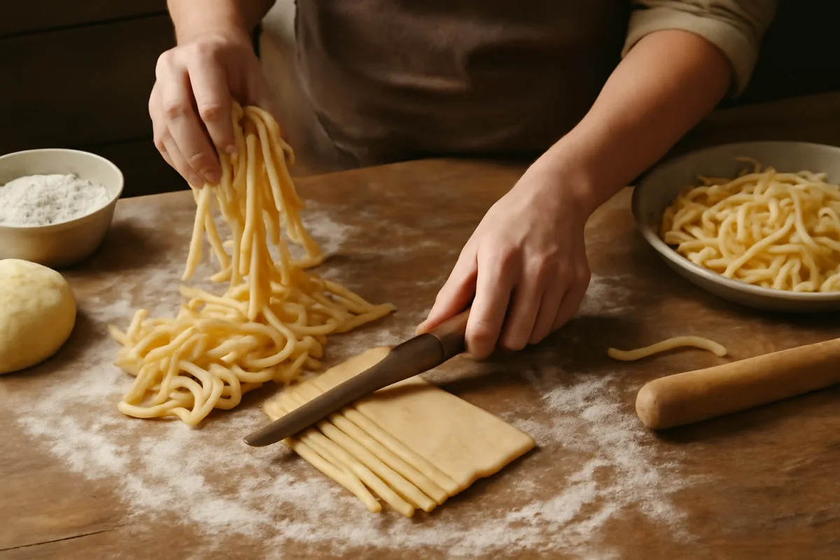 Tagliatelle fresche fatte in casa senza macchina: la procedura semplice che funziona davvero